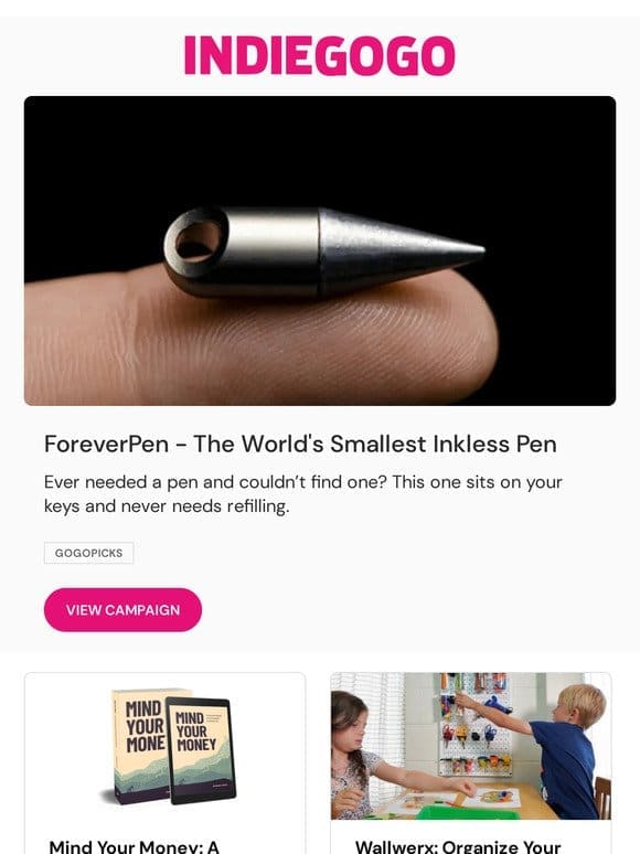 Hear ye! The inkless pen that lives on your keychain.