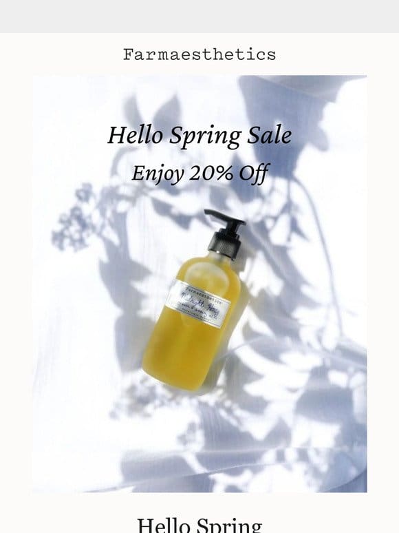 Hello Spring Sale Starts Now!