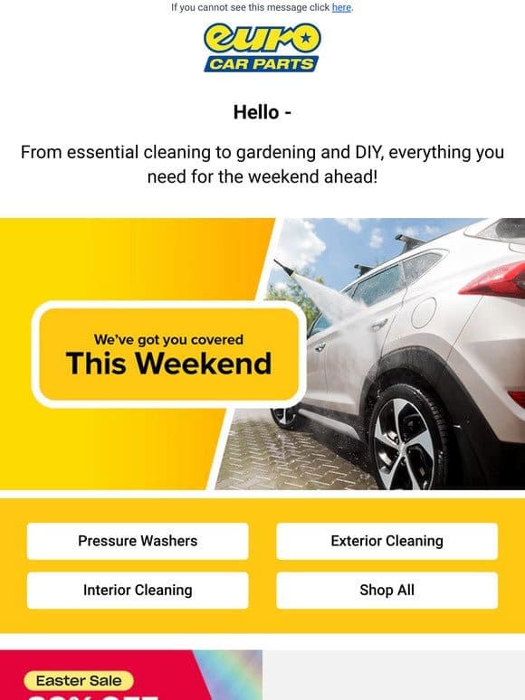 Hey — Ditch The Dirt With Our Great Range Of Car Cleaning & Accessories!