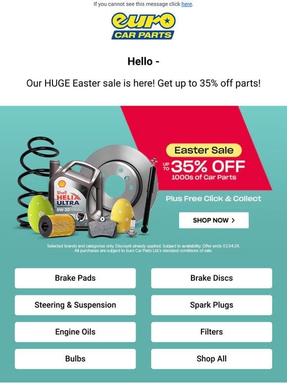 Hey — Up To 35% Off 1000s This Easter!