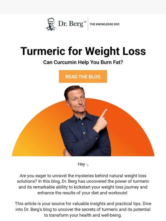 Hey —， Spice Up Your Weight Loss Journey with Turmeric!
