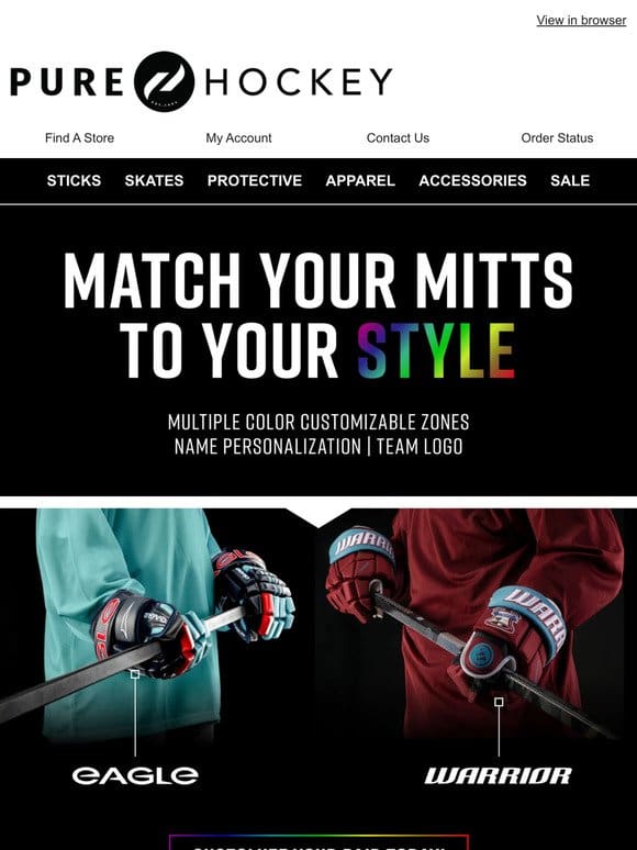 Hey， Match Your Mitts To Your Style With Custom Gloves From Eagle & Warrior!