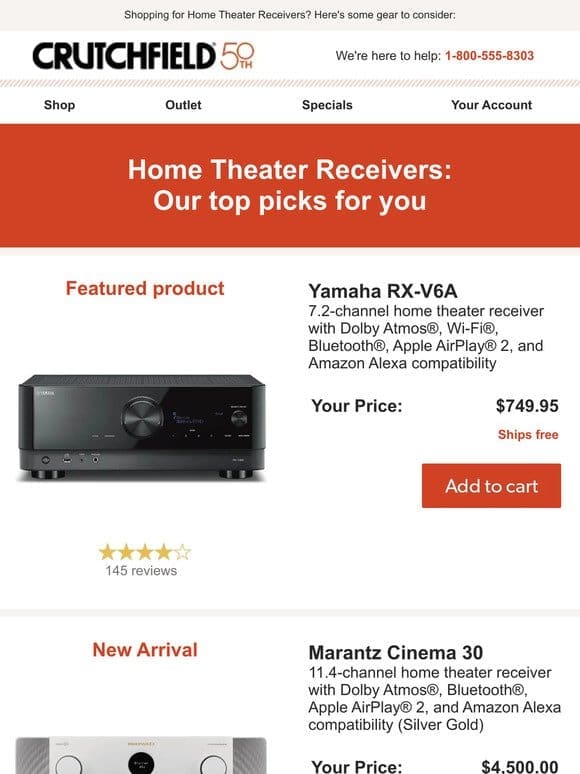 Home Theater Receivers: Our top picks