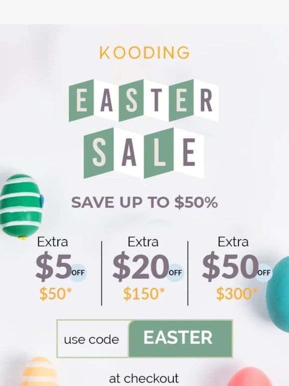 Hop to it! Easter Sale On Now