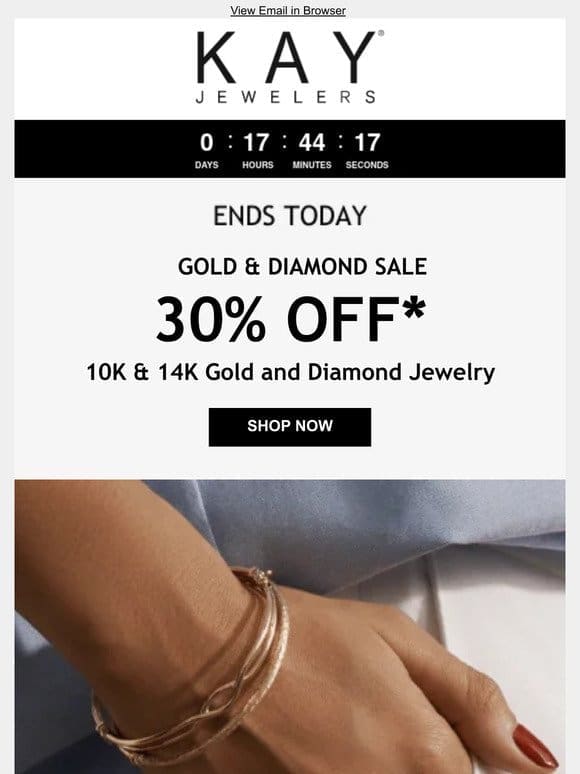 Hop to it!   Gold & Diamond Sale ENDS TODAY!