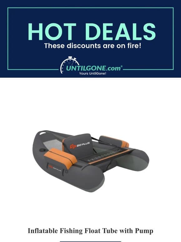 Hot Deals – 56% OFF Inflatable Fishing Float Tube with Pump