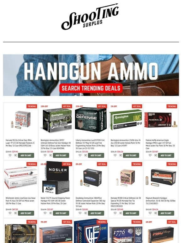 Hot Picks Alert! Discover Top Trending Firearms & Ammo – Shop Now