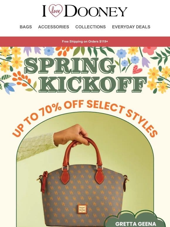Hours Left To Save up to 70% Off! The Spring Kickoff Sale Ends Tonight!