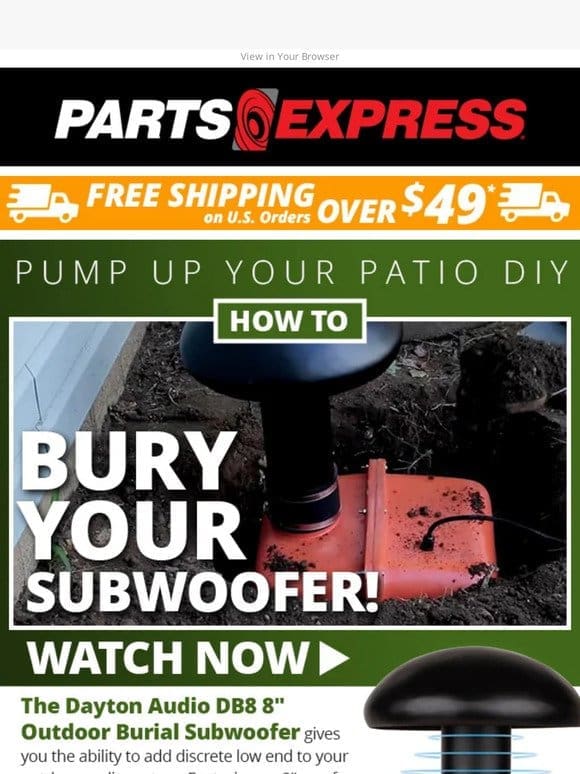 How To BURY YOUR SUBWOOFER