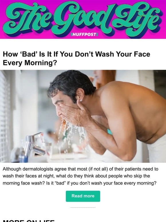 How ‘bad’ is it if you don’t wash your face every morning?