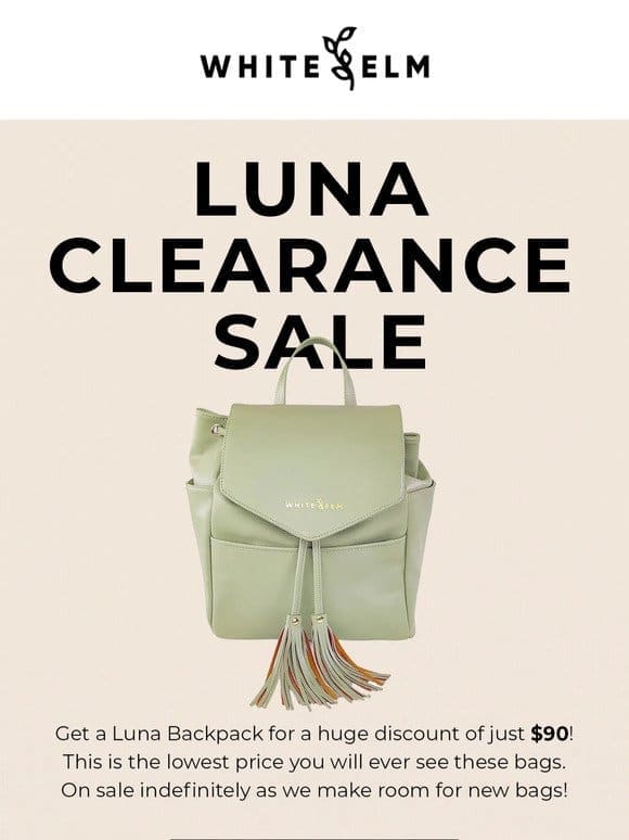 Huge Discount: Luna Backpacks Now Only $90!