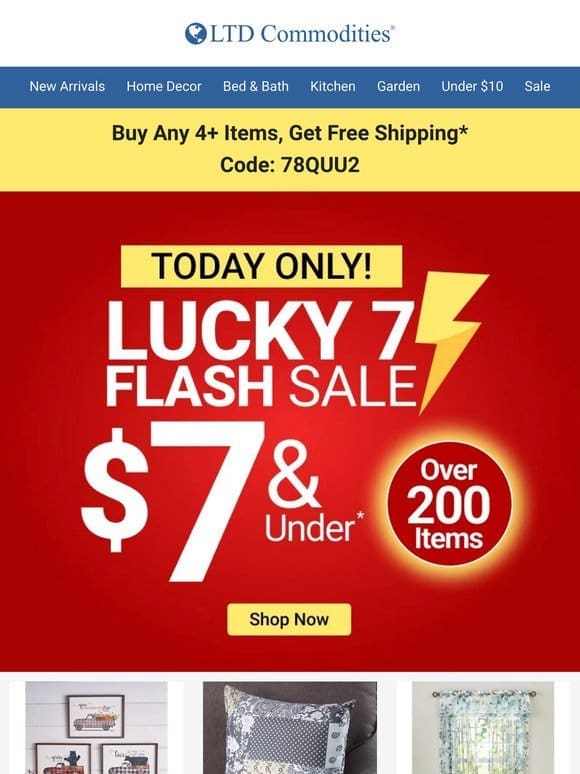 Hurry! $7 Flash Sale Ends at Midnight!