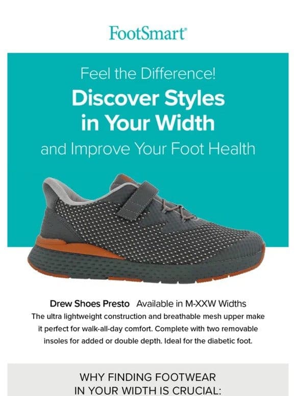 Improve Your Foot Health! Find Your Width.