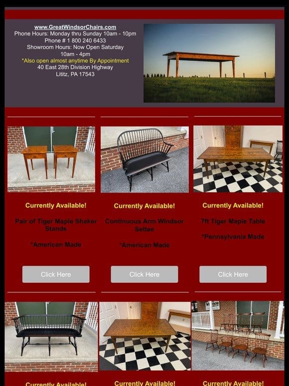 In Inventory Pieces at Great Windsor Chairs