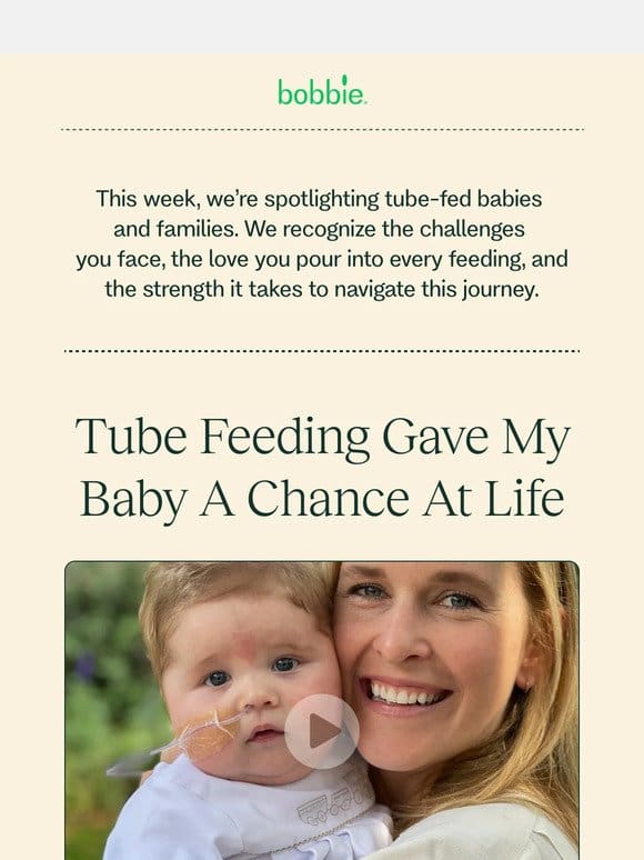 In honor of Tube Feeding Awareness Week.