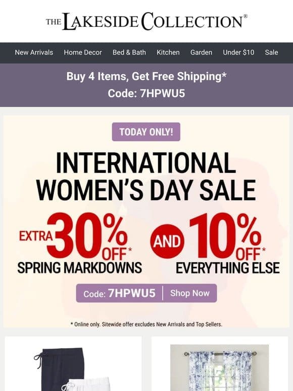 International Women’s Day! EXTRA 30% Off + 10% Off Sitewide!