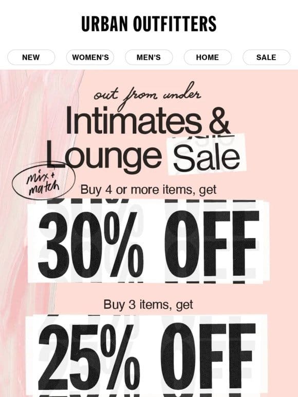Intimates & Lounge SALE: Up to 30% OFF