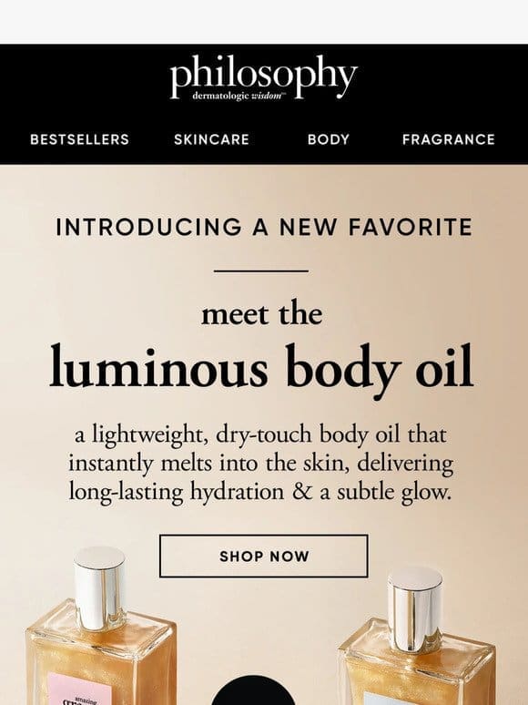 Introducing NEW luminous body oils ✨