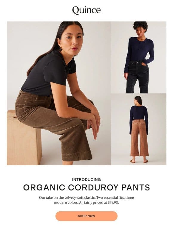 Introducing Organic Stretch Corduroy pants