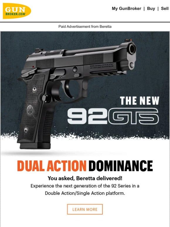 Introducing the Beretta 92GTS- Dual Action Dominance