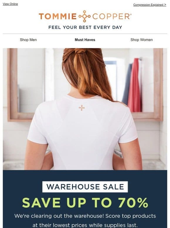 Inventory Blowout | Up to 70% OFF Warehouse Sale!