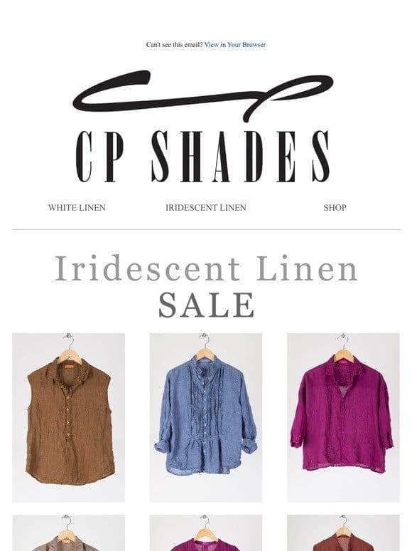 Iridescent Linen Sale