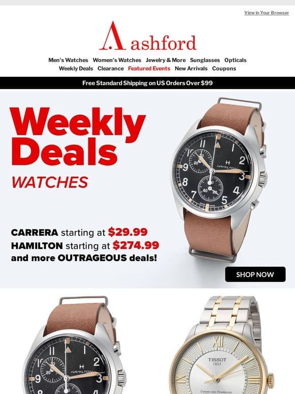 It’s Time for Savings: Shop This Week’s Top Watch Deals