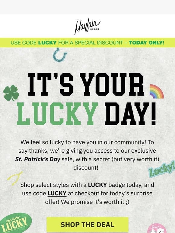 It’s Your LUCKY Day!