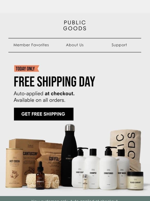 It’s free shipping day