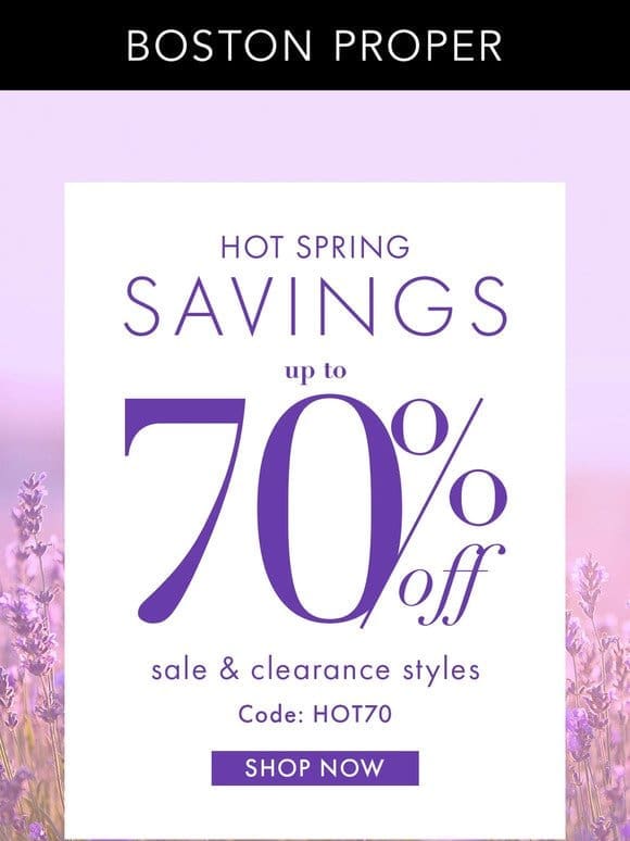 JUST IN: Up to 70% Off​