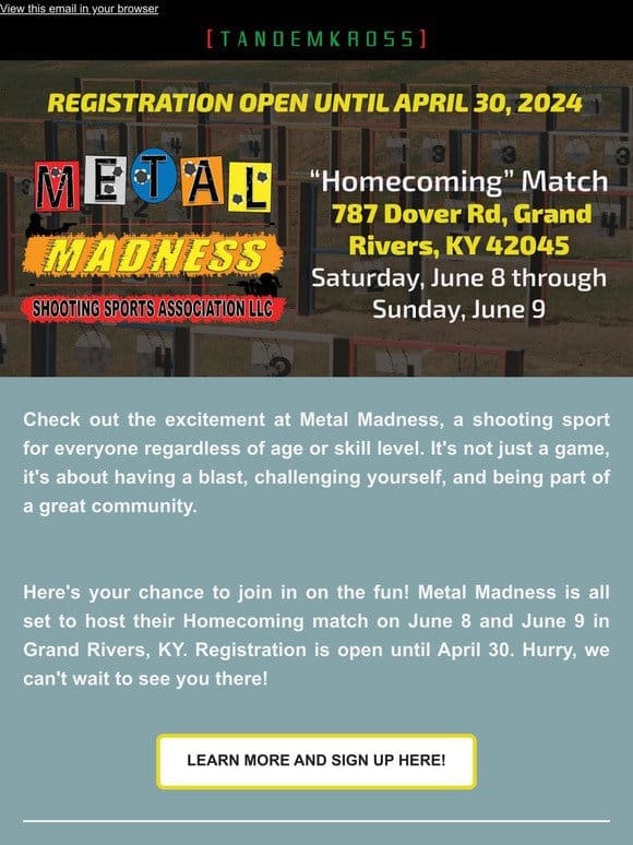 Join Us at Metal Madness Homecoming!