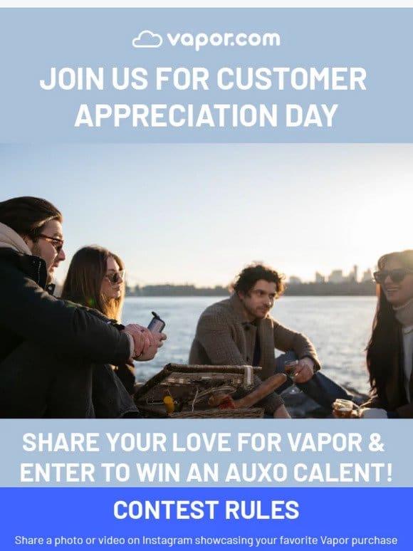 Join the Celebration   Win an Auxo Calent Vaporizer!