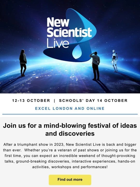 Join us for a weekend of thought-provoking talks & ground-breaking discoveries