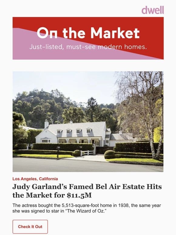Judy Garland’s Famed Bel Air Estate Hits the Market for $11.5M