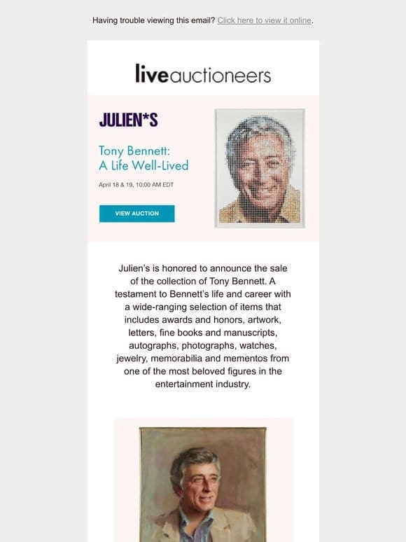 Julien’s Auctions | Tony Bennett: A Life Well-Lived