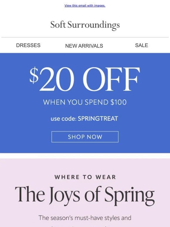 Just In: $20 Off Spring Outfits!