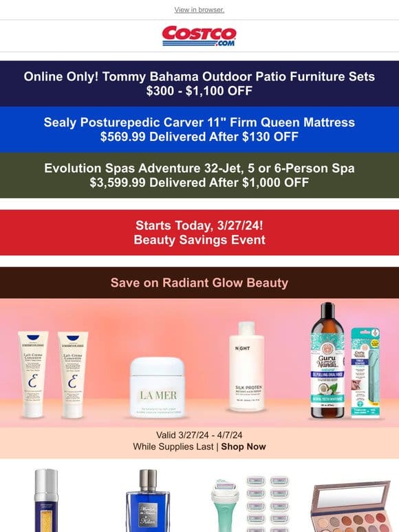 Just In – NEW Beauty Savings Event Starts Today!