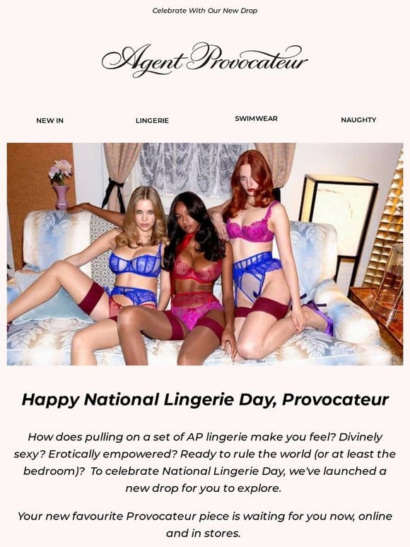 Just Landed | Happy National Lingerie Day