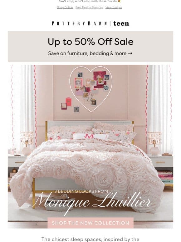 Just in: New Monique Lhuillier bedding looks