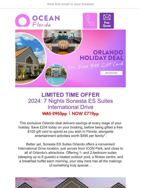 Just in: Orlando holiday deal of the week