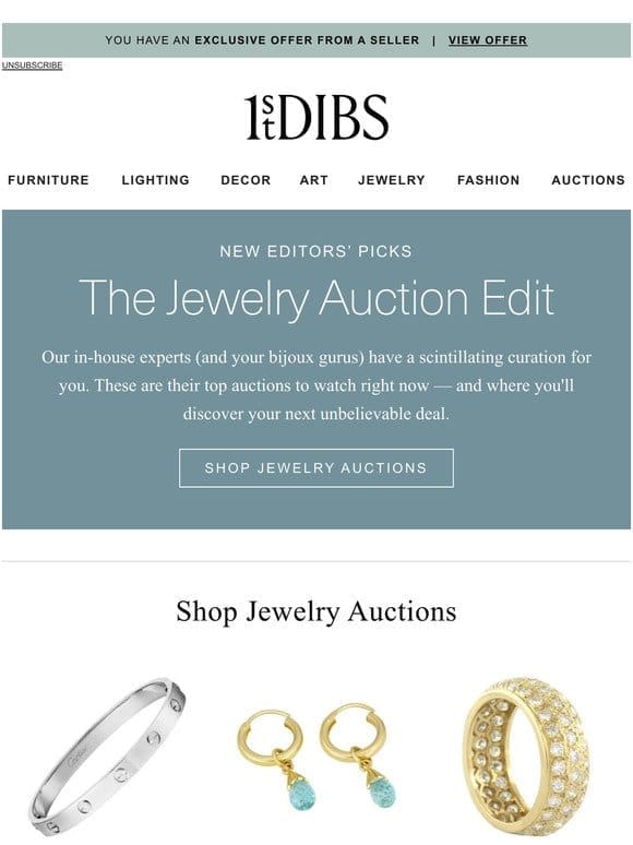 Just in: Our editors’ jewelry auction must-haves