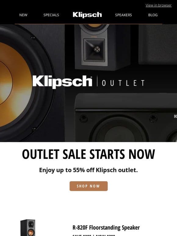 KLIPSCH OUTLET SAVINGS | Quality Sound up to 55% OFF