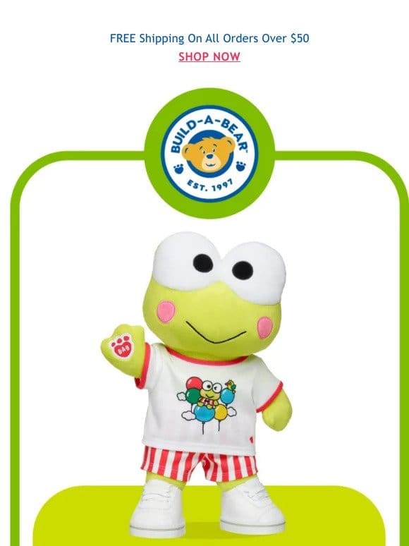 Keroppi Plush Now Available in Stores & Online!