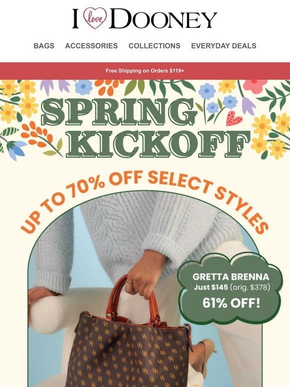 Kick off Spring in Style With up to 70% Off!