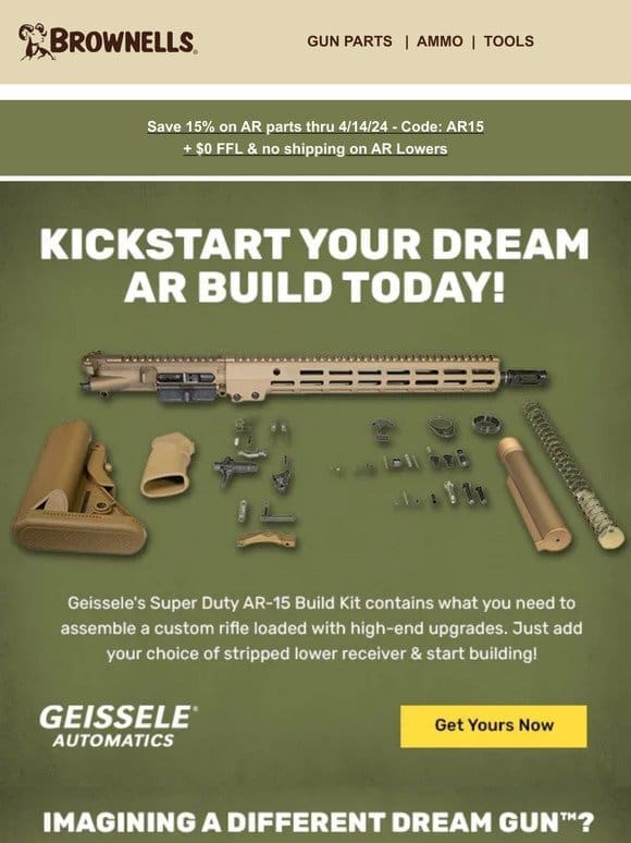 Kickstart your dream AR build w/ a Geissele Super Duty Kit
