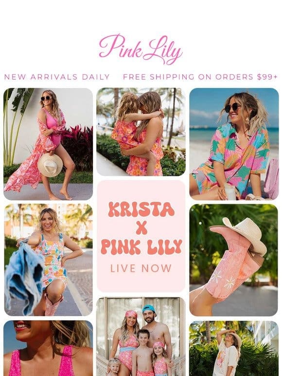 Krista Horton X Pink Lily is LIVE