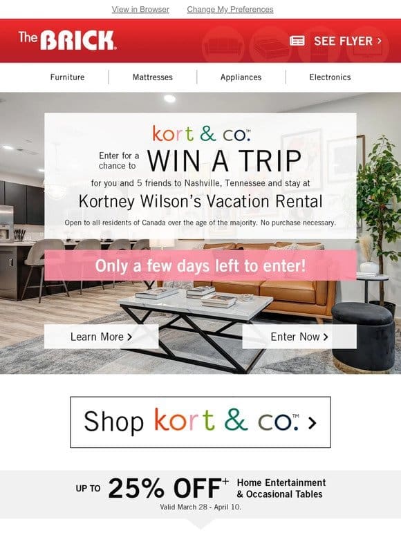 LAST CALL TO ENTER: Win a trip to Kortney Wilson’s vacation rental!