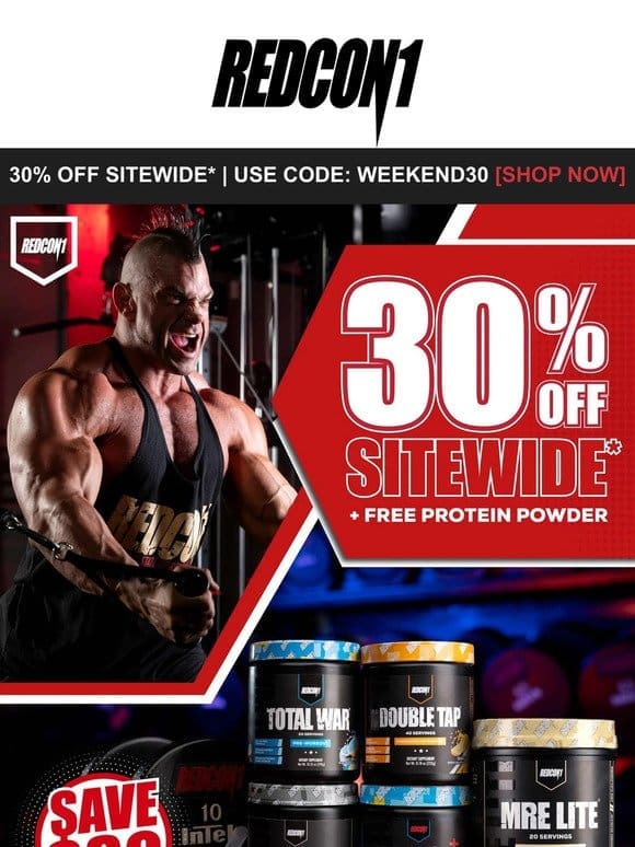 [LAST CHANCE] 30% Off Sitewide* + Free MRE Lite Protein