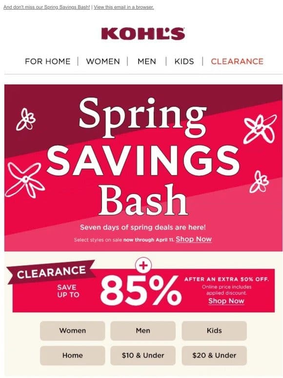 LAST DAY to earn Kohl’s Cash on the looks you love