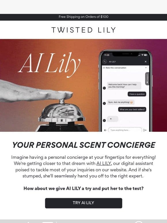 LILY， YOUR PERSONAL AI SCENT CONCIERGE